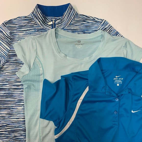 3 LIKE NEW  NIKE, ETONIC SHORT SLEEVED SHIRTS - Picture 9 of 14